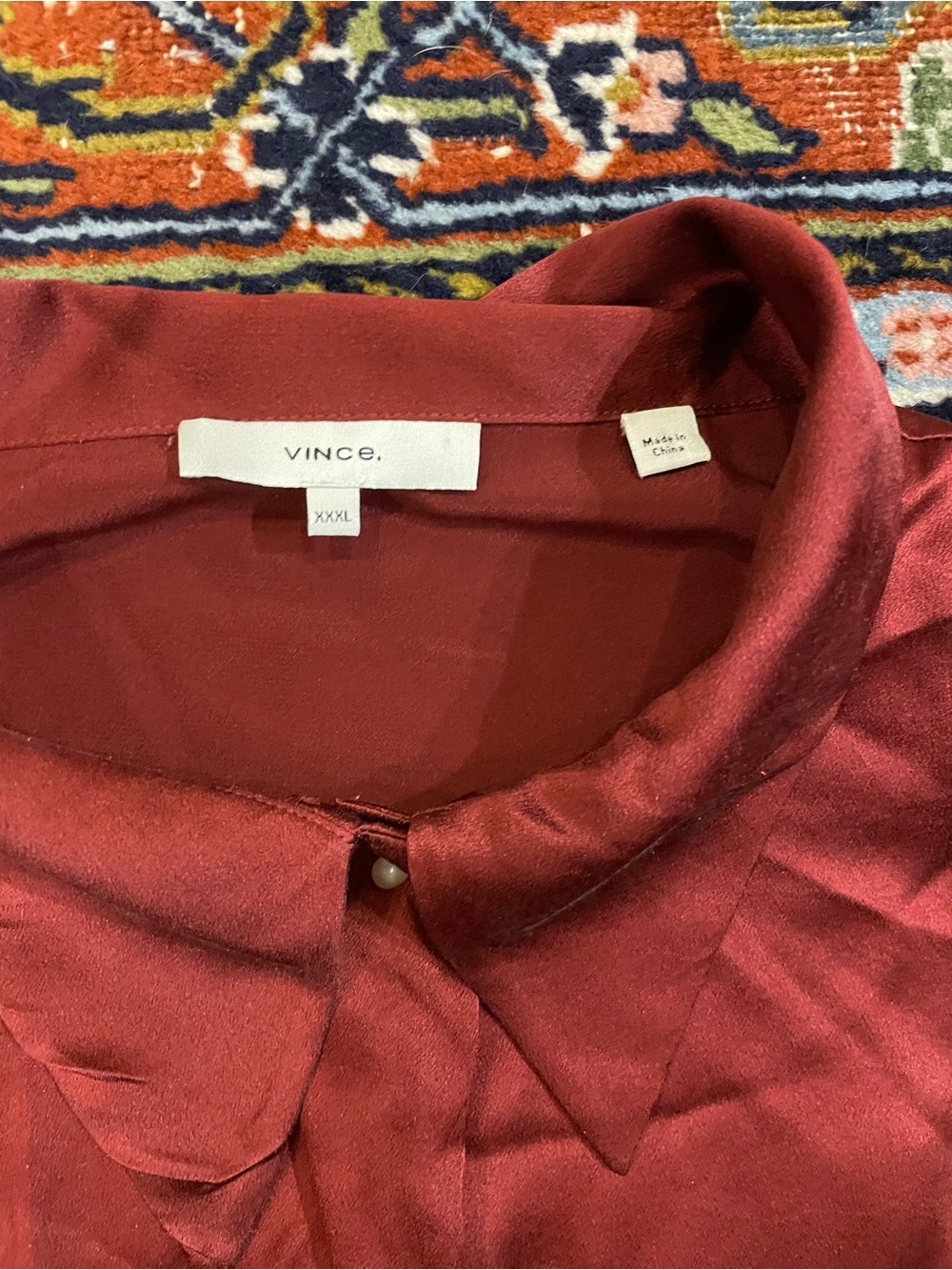🍷Vince silk button up blouse🍷 - Picture 2 of 6